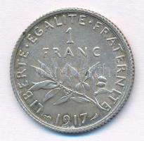 Franciaország 1917. 1Fr Ag T:1- France 1917. 1 Franc Ag C:AU Krause KM#844