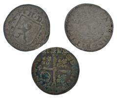 Német államok / Pfalz 1657-1658. 2kr Ag "Károly Lajos" (0,76g) + Hessen-Darmstadt 1743GCF ...
