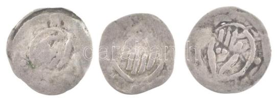 Német Államok ~13-15. század Hand Heller Ag (3xklf) (~0,5g) T:2-
German States ~13-15. century Hand...