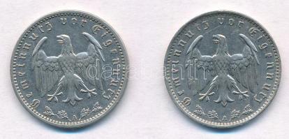 Német Harmadik Birodalom 1935A 1M Ni + 1937A 1M Ni T:2 ph.
German Third Reich 1935A 1 Reichsmark Ni...