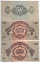 1944. 1P + 2P + 20P (2x) + 50P + 100P (2x) "A Vöröshadsereg Parancsnoksága" T:III-IV közte...
