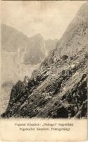 1908 Fogarasi-havasok (Fogarasi Kárpátok), Fogarascher Karpathen, Muntii Fagarasului; Podragul hegyoldalai / Podraguhänge / mountain (kis szakadás / small tear)