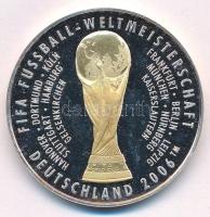 Németország 2006. Labdarúgó-világbajnokság Ag emlékérem (25,61g/0.925/40mm) T:PP patina, fo. Germany 2006. FIFA World Cup Ag medallion (25,61g/0.925/40mm) C:PP patina, spotted