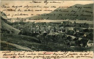 1904 Varcsaró, Verciorova, Varciorova (Orsova); látkép, vasútállomás. Hutterer G. kiadása / general view with railway station (EK)