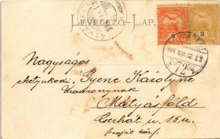 1904 Varcsaró, Verciorova, Varciorova (Orsova); látkép, vasútállomás. Hutterer G. kiadása / general ...