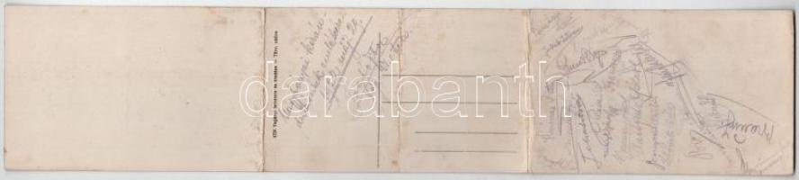 1922 Felsőbánya, Baia Sprie; Bódi tó. Vagányi felvétele és kiadása. 3-részes kihajtható panorámalap ...