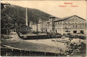 1907 Resicabánya, Resicza, Recita, Resita; Téglagyár, iparvasút. Braumüller kiadása / Ziegelei / brickyard, brick factory, industrial railway (Rb)