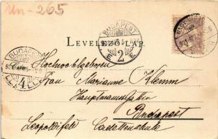 1901 Nagyvárad, Oradea; Szent László szobor, Kis híd, zsinagóga. Pauker Dániel kiadása / statue, mon...