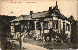 1912 Szováta, Sovata; Huzella nyaraló. Schuster Emil kiadása / villa, spa (r)