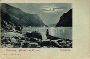 Orsova, Kazán-szoros. Hutterer G. kiadása / Kasanpartie / Cazane / gorge (EK)