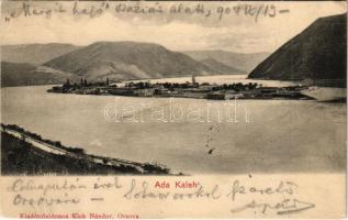 1904 Ada Kaleh, Török sziget Orsova alatt. Kick Nándor kiadása / Turkish island (EK)