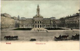 Arad, Városház tér, városháza / square, town hall (EK)