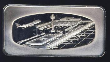 Szingapúr DN "Airtropolis - Changi Repülőtér" Ag tömb 25,7g T:PP Eredeti díszdobozban, tan...