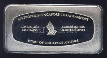 Szingapúr DN "Airtropolis - Changi Repülőtér" Ag tömb 25,7g T:PP Eredeti díszdobozban, tan...