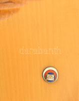 Szlovák hegyi pásztor. népi faragás zománcozott jelzéssel (CSSF) 55x21 cm + faragott fa tálka d: 13 ...