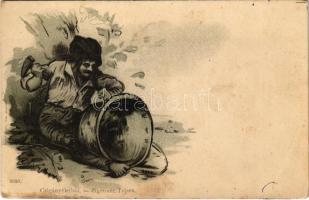 Cigányéletből. Rigler Részv. Társ. / Zigeuner Typen / Gypsy folklore. litho (EB)
