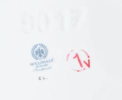 Hollóházi virágmintás kínáló, jelzett, hibátlan, 25x20 cm