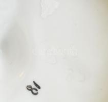 Jelzés nélkül: Kisfiú batyuval és kutyával, kézzel festett, hibátlan, m: 16 cm