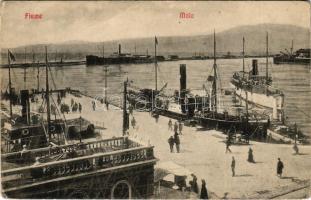 Fiume, Rijeka; Molo / kikötő, hajók / port, ships (EB)