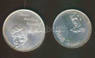 1973. 50Ft Ag + 100Ft Ag "Petőfi" T:BU Eredeti plasztiktokban!
