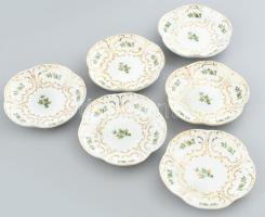 Hollóházi süteményes készlet, jelzett, hibátlan, d: 13-29 cm