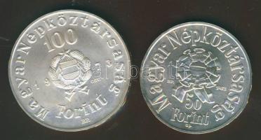 1973. 50Ft Ag + 100Ft Ag "Petőfi" T:BU Eredeti plasztiktokban!