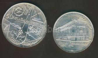 1974. 50Ft Ag + 100Ft Ag "50 éves az MNB" T:BU Eredeti plasztiktokban!