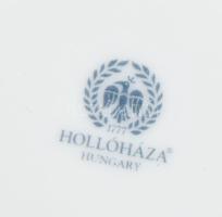 Hollóházi pillangómintás nagy bonbonier, jelzett, minimális kopásnyomokkal, d: 17 cm