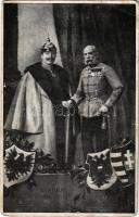 1915 II. Vilmos és Ferenc József / Wilhelm II and Franz Joseph, Viribus Unitis propaganda (EK)