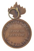 Gabon DN "Országos Csendőrség" kétoldalas bronz kitüntetés mellszalag nélkül T:1-,2 Gabon ...