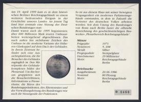 NSZK 1971. 5M Ag "Államalapítás" bélyeges érmés borítékon alkalmi bélyegzővel, hátoldali i...