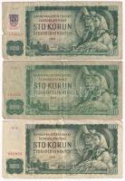 Csehszlovákia 1961. 100K (6x) T:III,III- Czechoslovakia 1961. 100 Korun (6x) C:F,VG