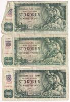 Csehszlovákia 1961. 100K (6x) T:III,III-
Czechoslovakia 1961. 100 Korun (6x) C:F,VG