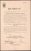 cca 1890 Sorsjátékkal kapcsolatos nyomtatott levél, magyar és német nyelven, hajtásnyomokkal