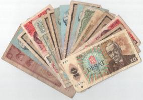 17 darabos csehszlovák bankjegy tétel T:III,III- 17 pieces czechoslovak banknote lot C:F,VG