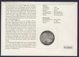 NSZK 1972. 10M Ag "Olimpia-München" érmés borítékon bélyegblokkal, alkalmi bélyegzővel, há...