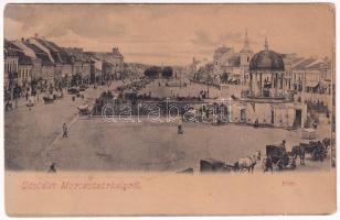 Marosvásárhely, Targu Mures; Fő tér, piac, Bodor kút / well, main square, market (apró szakadás / tiny tear)