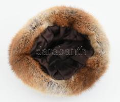 Női szőrme kalap, 20×14 cm