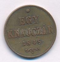 1848. 1kr Cu T:1-,2 karc Adamo B1