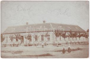 1901 Máslak, Masloc, Blumenthal (Temes); községháza town hall, photo (EK)