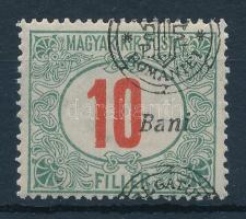 Nagyvárad 1919 Portó 10f látványosan elcsúszott felülnyomással, Bodor vizsgálójellel