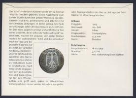Németország 1995. 10M Ag "Frauenkirche" érmés borítékon elsőnapi bélyegzős bélyeggel, háto...