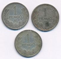 1926-1927. 1P Ag (3x) T:2,2- patina Adamo P6