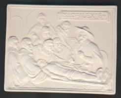 1984. "MEDFILEX" nemzetközi bélyegkiállítás alkalmából kiadott porcelán plakett T:1 Eredeti díszdobozban!