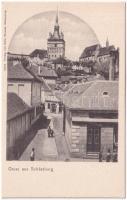 Segesvár, Schässburg, Sighisoara; utca, cukrászda. Fritz Teutsch / Conditorei / street, confectionery