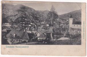 1909 Verespatak, Goldbach, Rosia Montana; Bocanits György kiadása, Deutsch fényképész fölvétele (szakadások / tears)