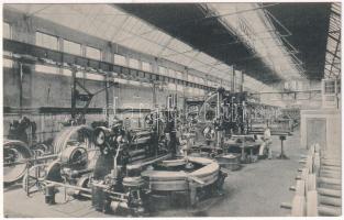 Resica, Resita; vasgyár, kerék műhely belső / Atelierul de roti montate / Räderpaar Werkstätte. Verlag Otto Schwarz Nr. 10. 1927. / iron works, factory, wheels workshop interior (fl)