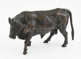 Bronz bika szobor. Jelzés nélkül 16 cm