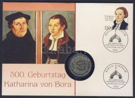 NSZK 1983. 5M "Luther" érmés bélyeges borítékon elsőnapi bélyegzővel, hátoldali ismertető tanúsítvánnyal T:1