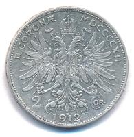 Ausztria 1912. 2K Ag "Ferenc József" T:2,2- patina Austria 1912. 2 Corona Ag "Franz J...